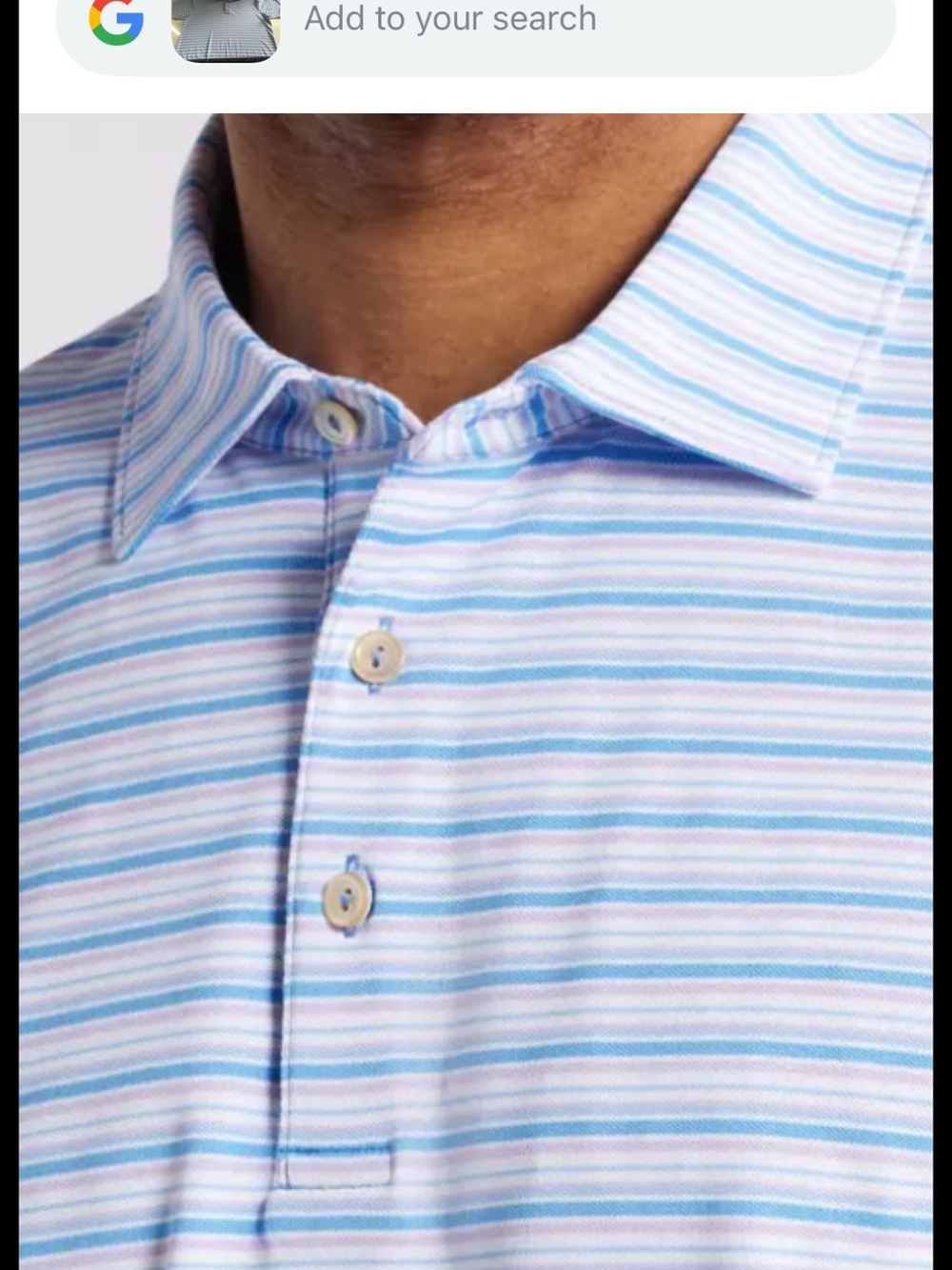 Peter Millar Men's Striped Polo - Light Blue, White & Pink